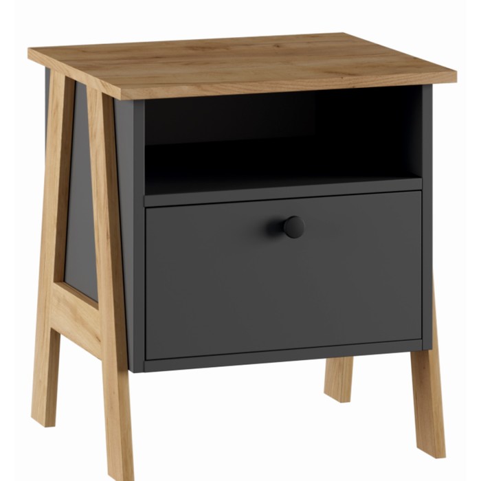 Тумба прикроватная Теодора 480х421х515 ГрафитКрафт золотой 3537₽