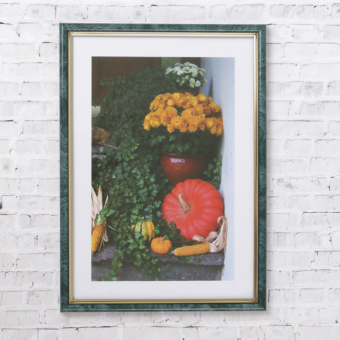 Фоторамка формат А4 "Малахит с золотом"