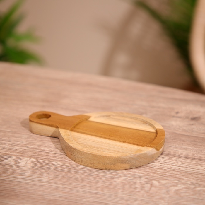 Подставка под кружку тиковое дерево 11х1х14 см 444₽