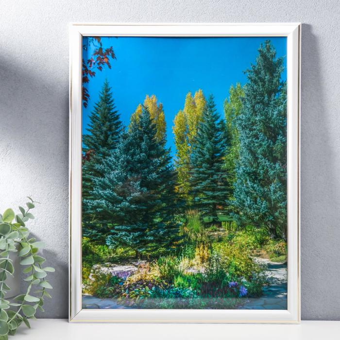 Фоторамка 30х40 см "Белая с золотом"