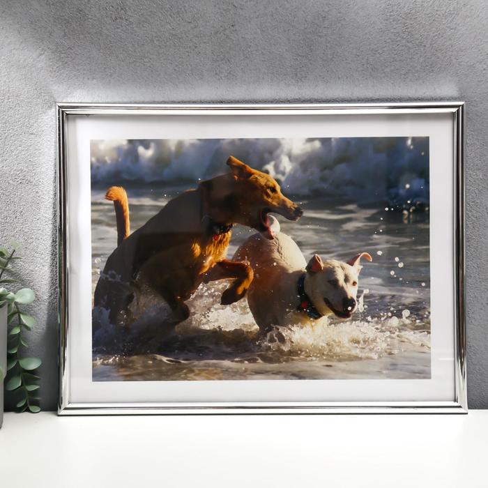 Фоторамка 30х40 см "Серебро"