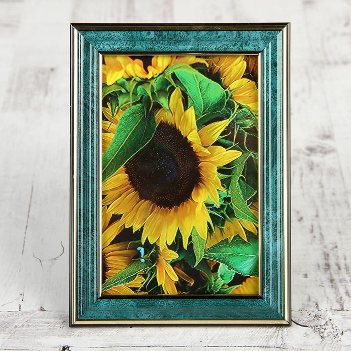 Фоторамка 10х15 см "Малахит с золотом"