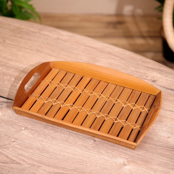 Поднос из бамбука 32х22х4 см 666₽