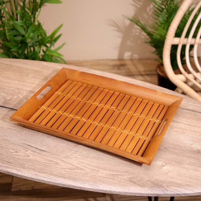 Поднос из бамбука 40х30х5 см 993₽