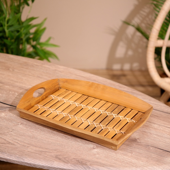 Поднос из бамбука 35х25х5 см 744₽