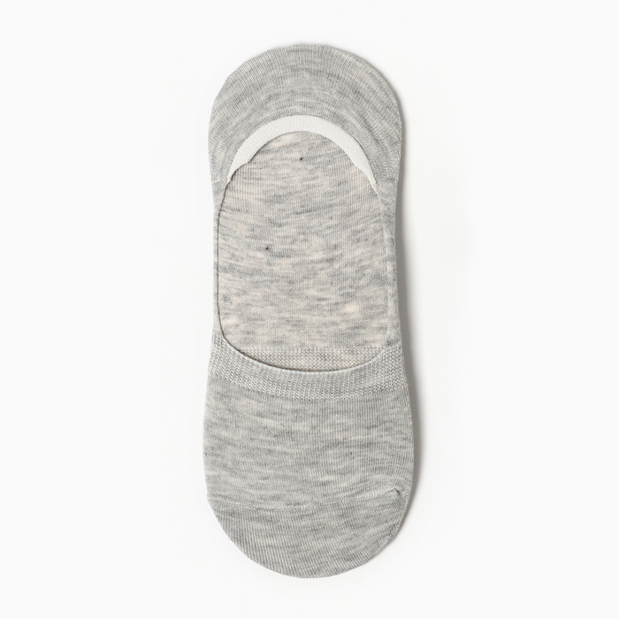 Следки женские с силиконовой вставкой, цвет серый, размер 37-41 следки женские носки с силиконовой вставкой