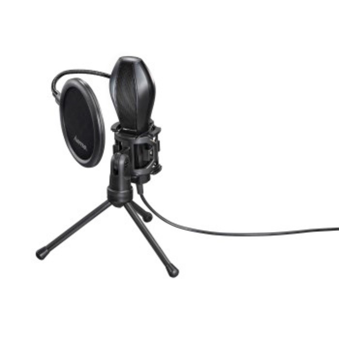Микрофон проводной Hama Stream 2м черный микрофон проводной hama stream 400 plus 2 м черный