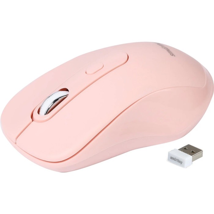 

Мышь Smartbuy 282AG-N Nude, беспроводная, оптическая, 1600 dpi, 1хAAA, USB, розовая