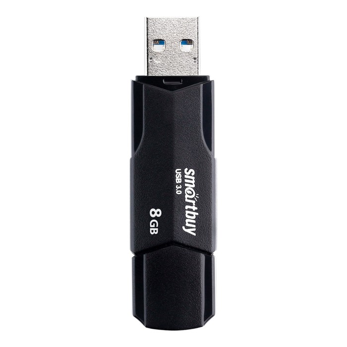 

Флешка Smartbuy 8GBCLU-K, 8 Гб, USB2.0, чт до 25 Мб/с, зап до 15 Мб/с, черная