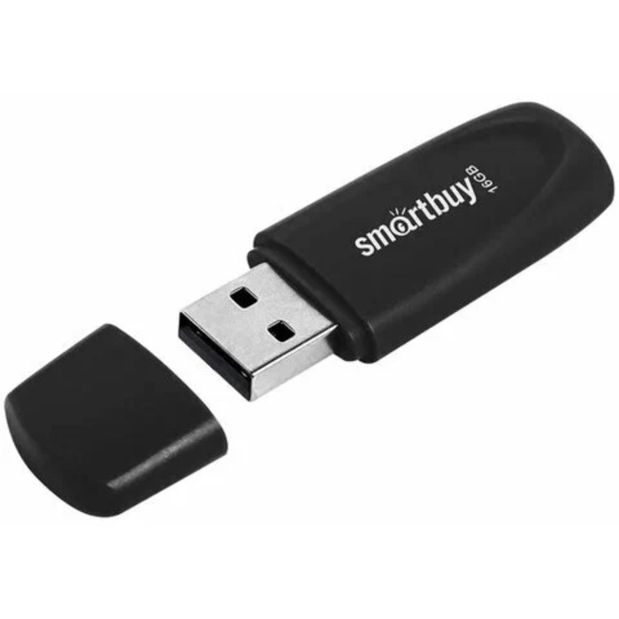 

Флешка Smartbuy 016GB2SCK, 16 Гб, USB2.0, чт до 15 Мб/с, зап до 12 Мб/с, черная