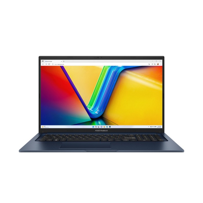 Ноутбук Asus VivoBook X1704ZA, 17.3, PG 8505, 8Гб, SSD 512 Гб, UHD, noOS, синий ноутбук asus vivobook 17 x1704za au341 noos blue 90nb10f2 m00dd0