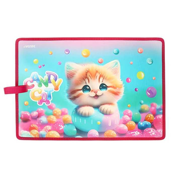 Накладка на стол пластиковая А3, 430 х 290 мм, 500 мкм, Candy Cat