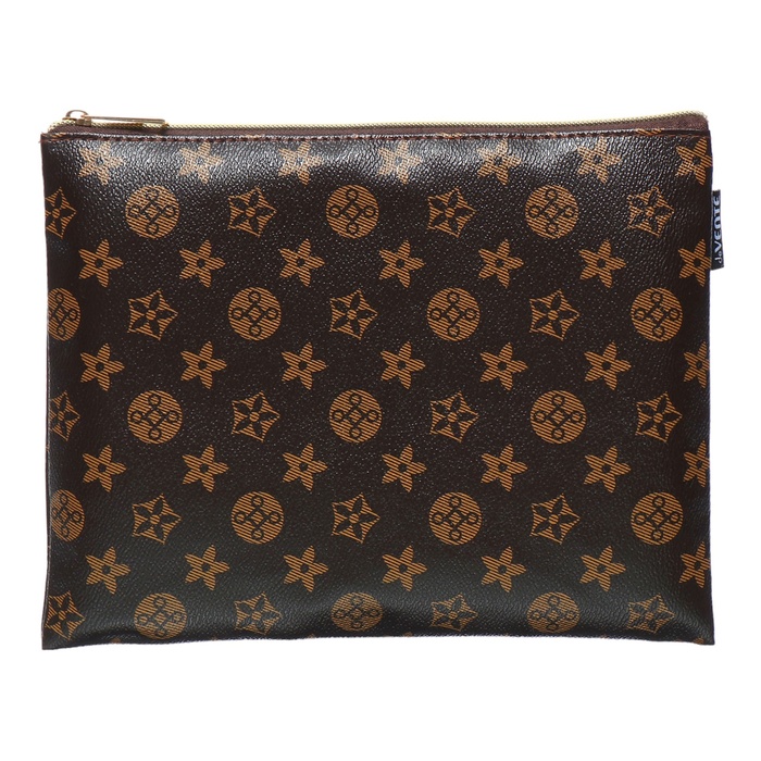 Папка для тетрадей А5 200х245 мм молния сверху кожзам de VENTE Monogram унисекс коричневый 426₽