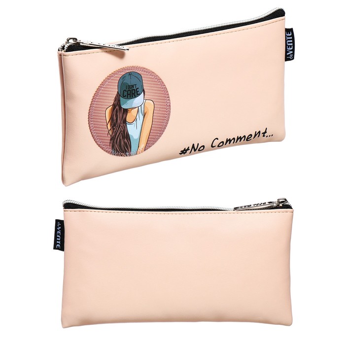 Пенал мягкий 1 отделение 110 х 205 мм плоский deVENTE No Comment искусственная кожа 7024437 230₽