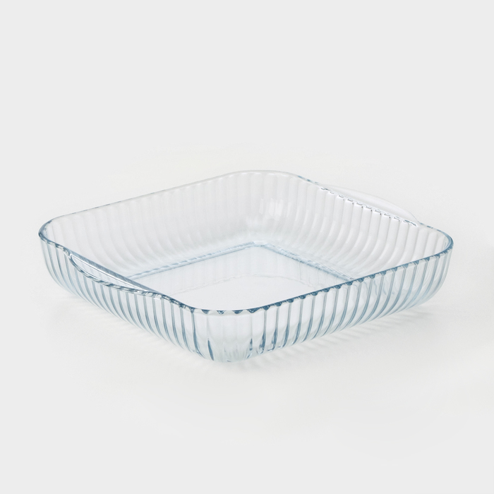 Форма стеклянная для запекания, 3,2 л, 28×28×6 см форма для запекания appetite стеклянная 28х18 см 1 5 л