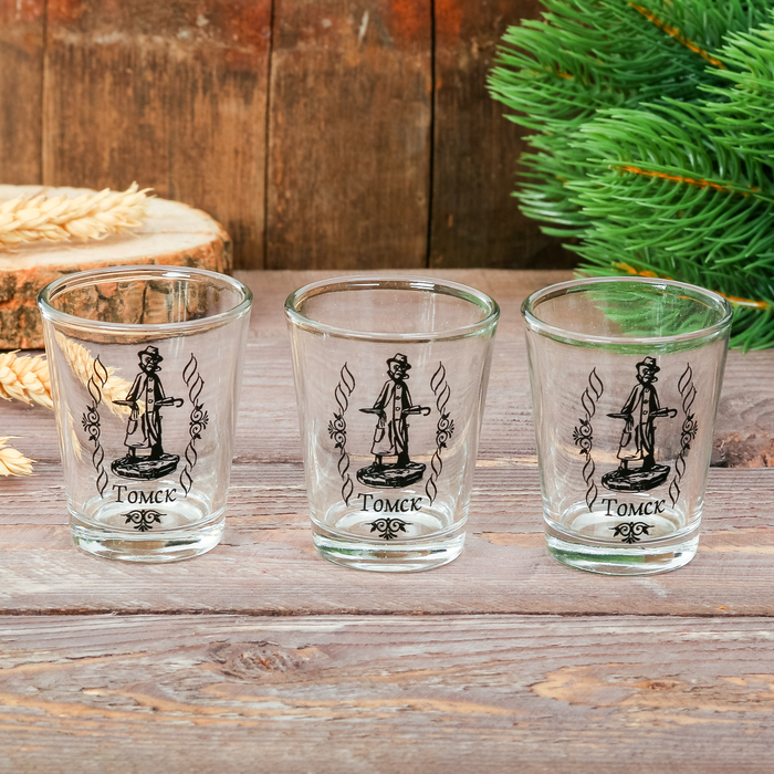 Набор из 3-х рюмок "Томск" 30 мл.