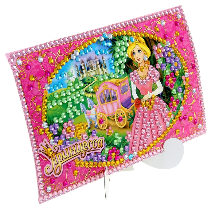 Аппликация стразами "Принцесса" 8 цветов