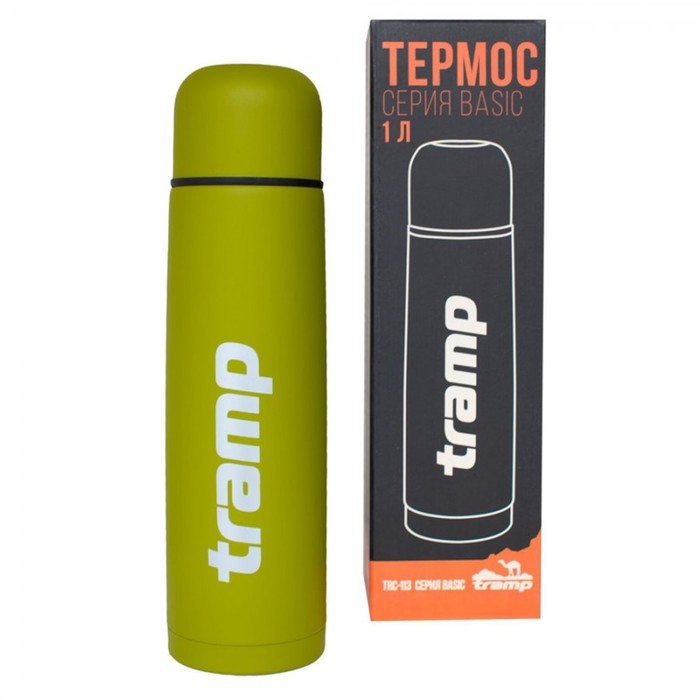 термос tramp basic 750ml grey trc 112 Термос Tramp TRC-113, Basic 1 л., оливковый