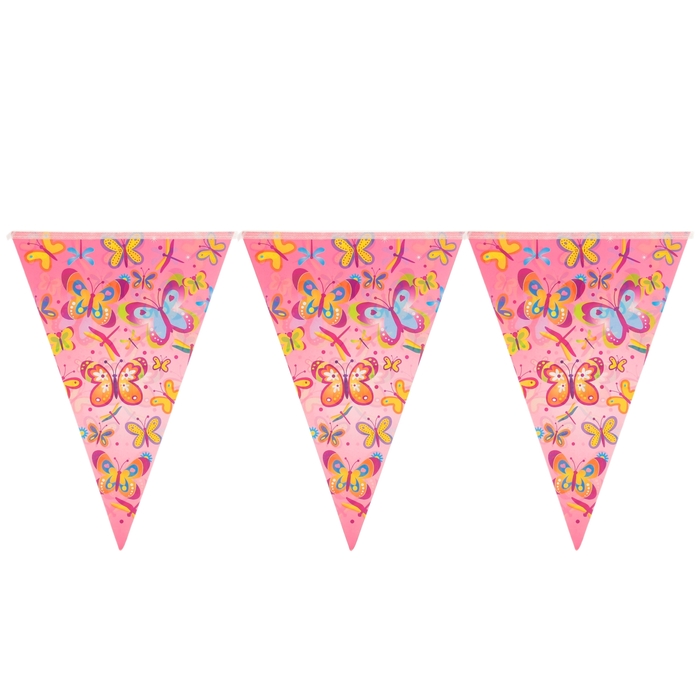 Карнавальная растяжка "Бабочки", двусторонняя