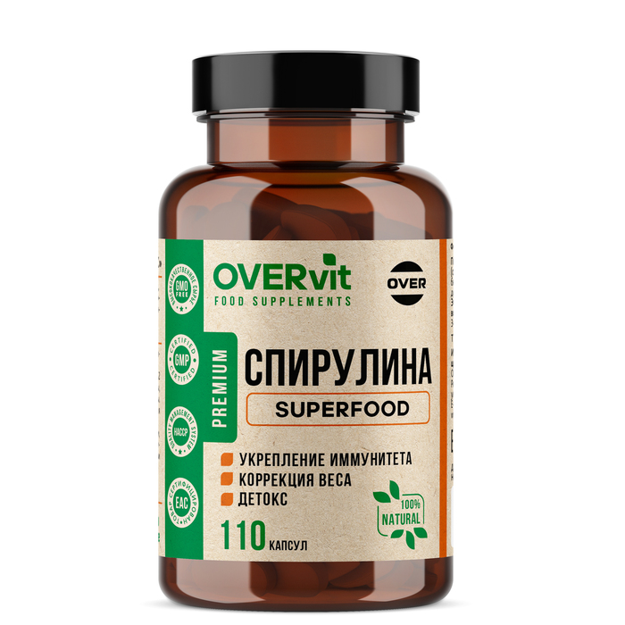 

Спирулина OVERvit,110 капсул