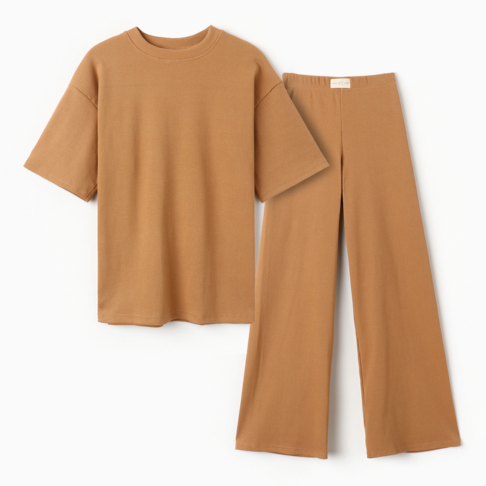 

Костюм женский (футболка и брюки) MIST, р. 44-46, коричневый