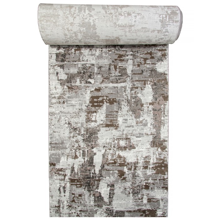 Ковровая дорожка Graff, размер 200x2500 см, дизайн gray-beige