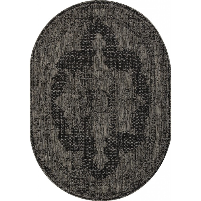 

Ковёр овальный Kair, размер 140x200 см, дизайн black-gray
