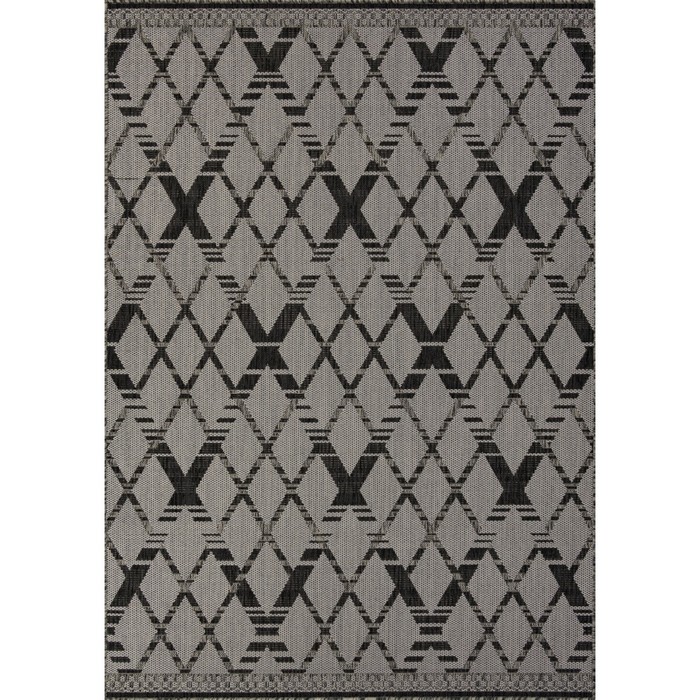 

Ковёр прямоугольный Kair, размер 100x200 см, дизайн black-gray