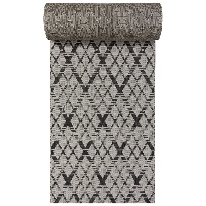 

Ковровая дорожка Kair, размер 120x2500 см, дизайн black-gray