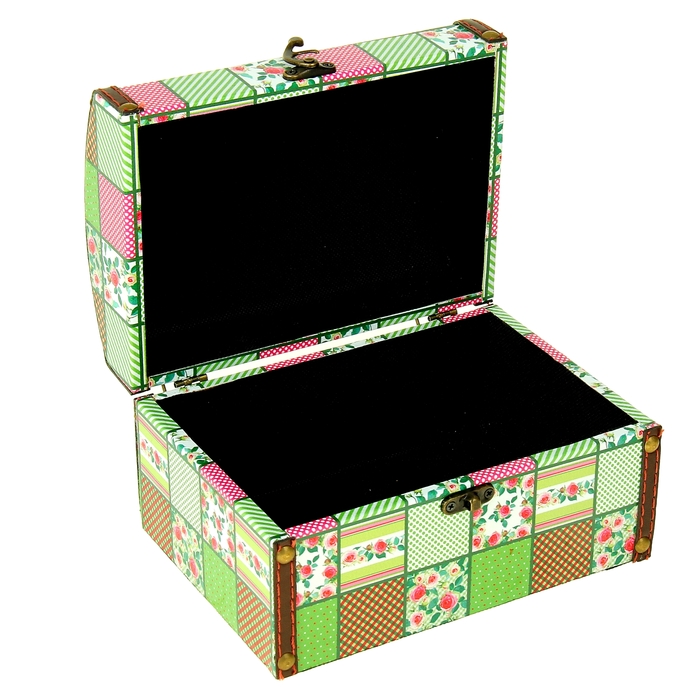 Шкатулка "Розовые пионы в клетках"