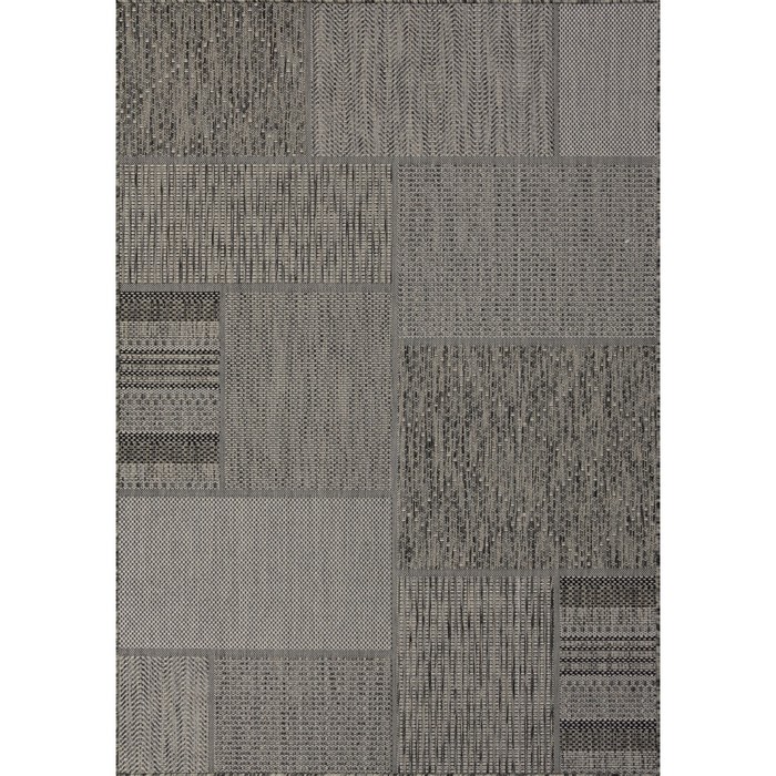 Ковёр прямоугольный Kair, размер 60x110 см, дизайн black-gray