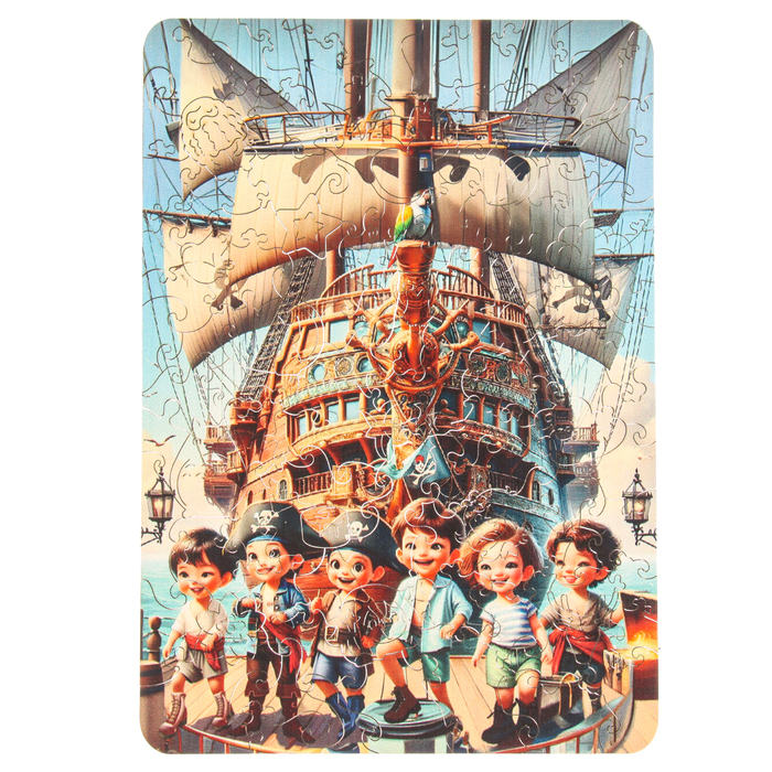 цена Пазл «Дети-пираты» 20х29см, 124 детали