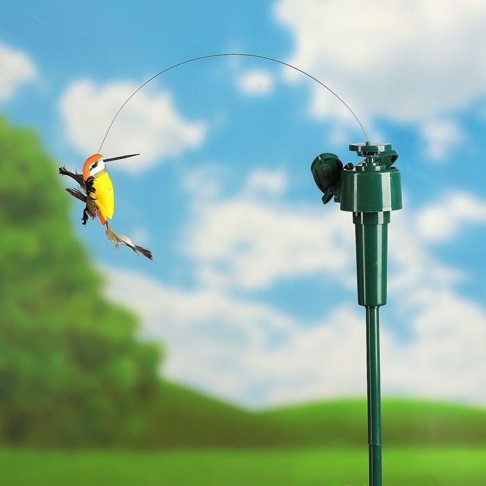 Декоративный штекер на пальчиковой батарее "Порхающая птичка" микс