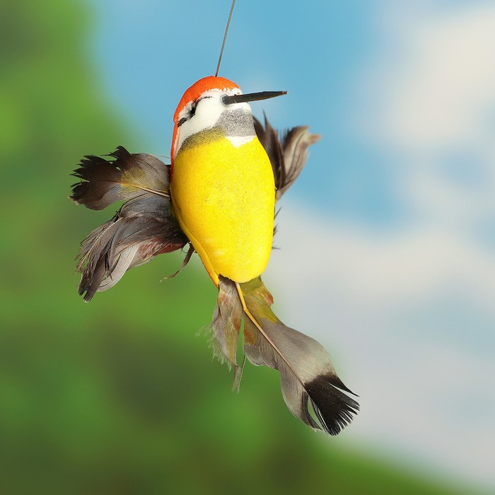 Декоративный штекер на пальчиковой батарее "Порхающая птичка" микс