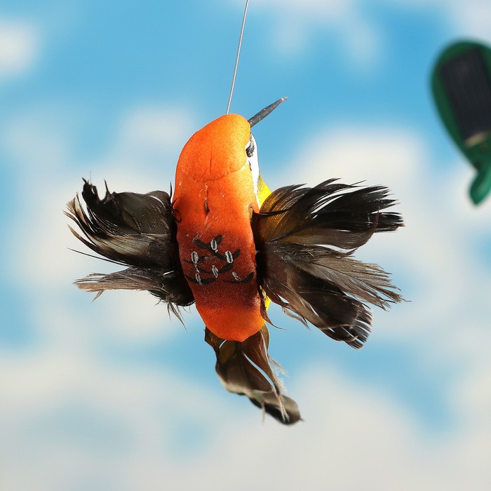 Декоративный штекер на пальчиковой батарее "Порхающая птичка" микс