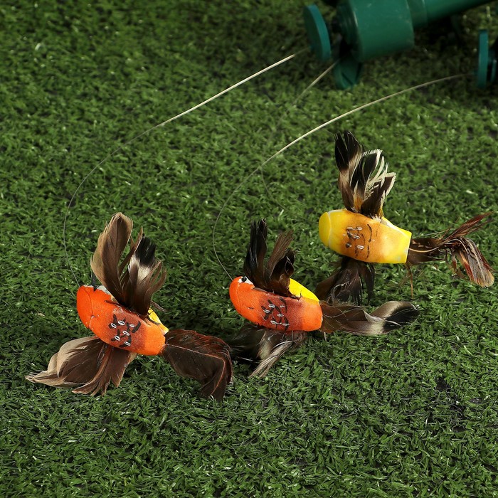 Декоративный штекер на пальчиковой батарее "Порхающая птичка" микс