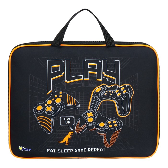 Папка с ручками текстиль А4 45мм 350265 ПМД 2-20 Джойстики оранжевые ручка-тесьма 71706 1032965 451₽