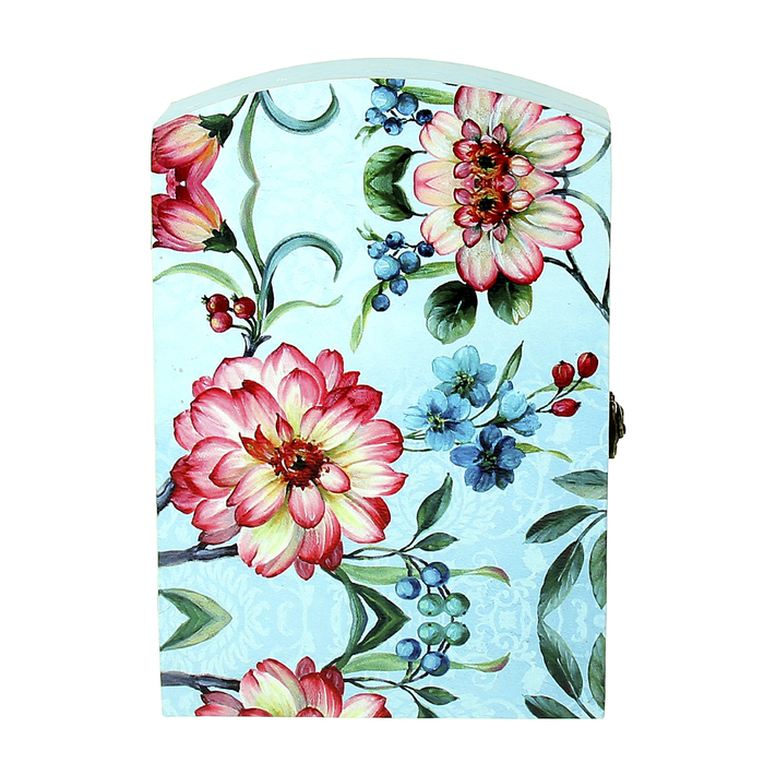 Ключница "Пионы на бирюзовом"