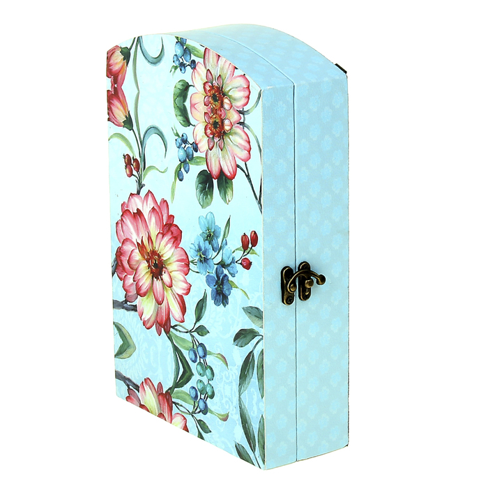 Ключница "Пионы на бирюзовом"