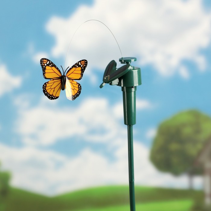 Декоративный штекер на пальчиковой батарее "Порхающая бабочка" микс