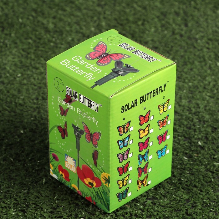 Декоративный штекер на пальчиковой батарее "Порхающая бабочка" микс