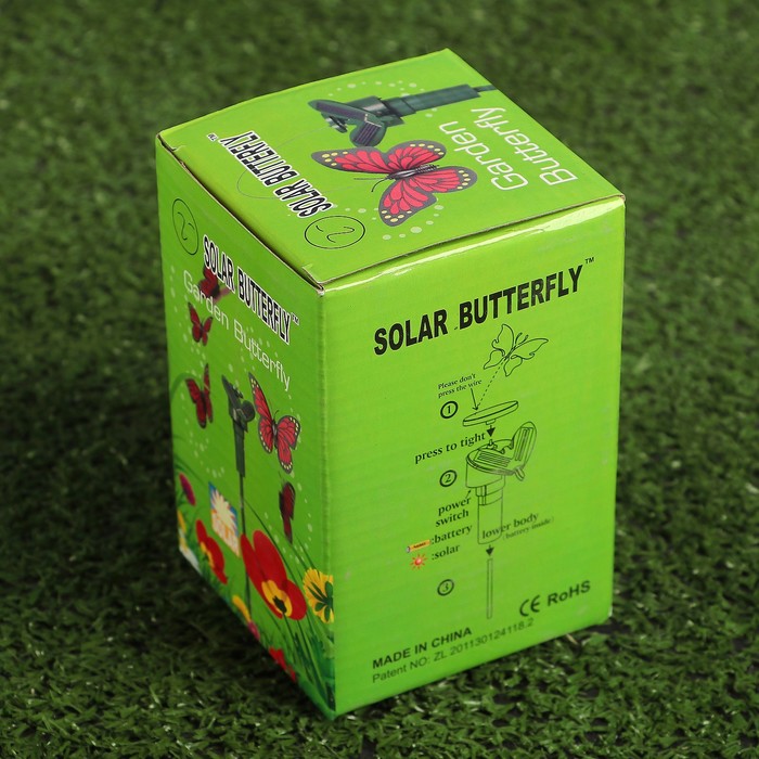 Декоративный штекер на пальчиковой батарее "Порхающая бабочка" микс