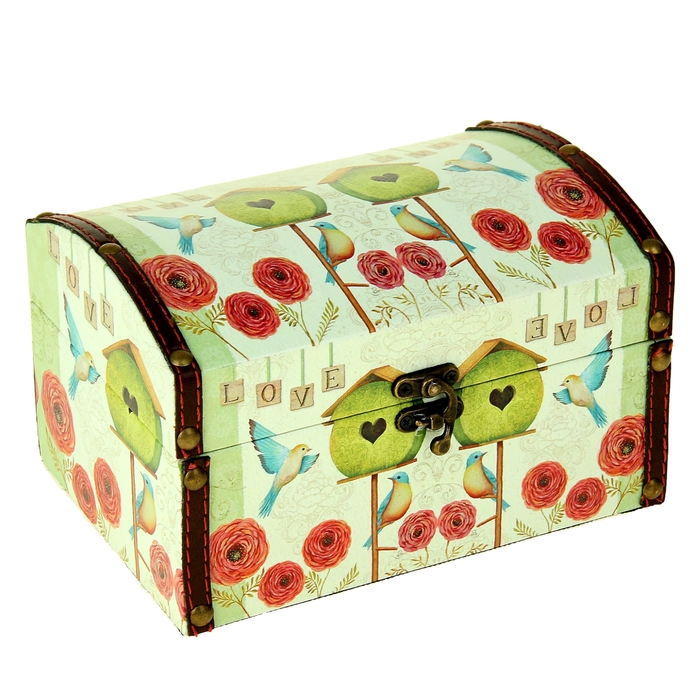Шкатулка "Влюбленные птички"