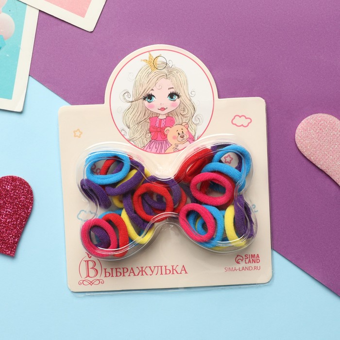 Резинка для волос Карусель набор 30 шт2 классика 2 см микс 60₽
