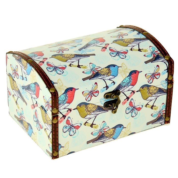 Шкатулка "Птички и бабочки"