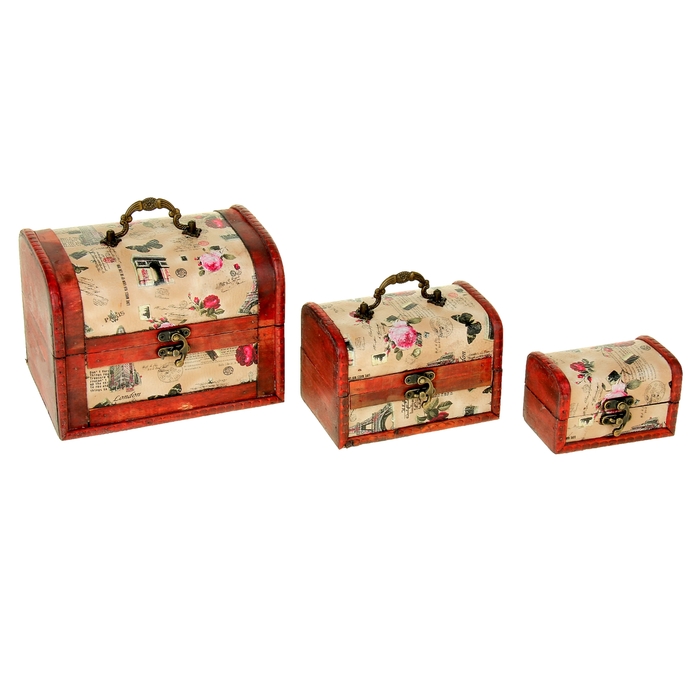 Набор шкатулок "Любимый город", 19,2х14х15 см, 15х10,5х11,2 см, 11х6х6,5 см, 3 шт