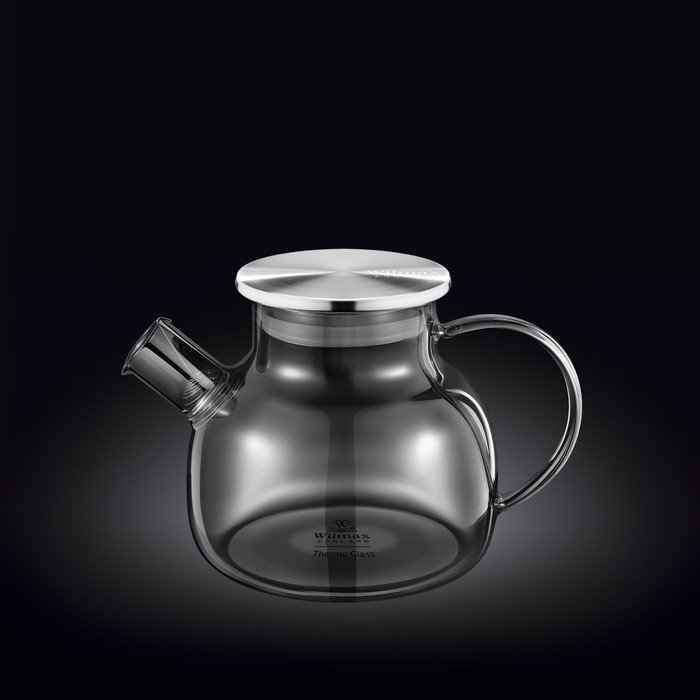 Чайник заварочный Wilmax England Smoky Grey, термостекло, 950 мл чайник заварочный wilmax england 1600 мл wl 888811 a