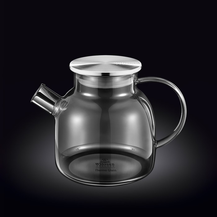 Чайник заварочный Wilmax England Smoky Grey, термостекло, 1200 мл чайник заварочный smoky 1000 мл цвет дымчатый