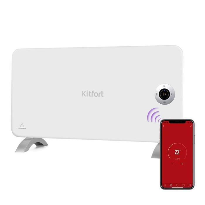

Обогреватель Kitfort КТ-2708, 1500 Вт, 2 уровня мощ., 15 м², спираль, шнур 1,4 м
