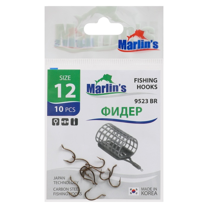 

Крючок Marlin's ФИДЕР 9523 BR №12 , 10 шт.